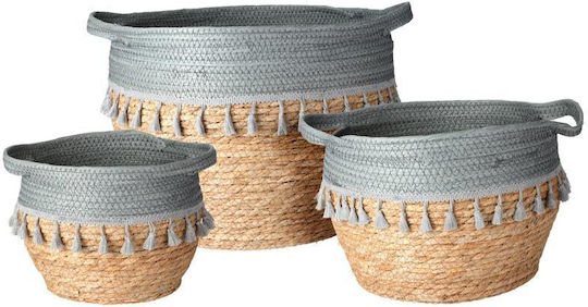Комплект декоративни кошници с дръжки Gray 3бр