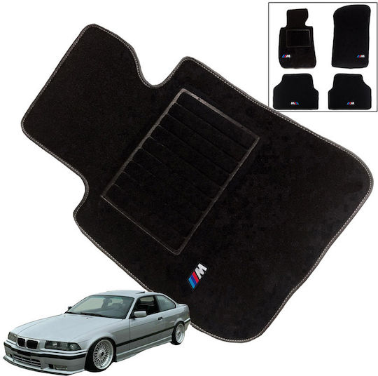 Bosse Set of Front and Rear Mats 4pcs for BMW E36 Black