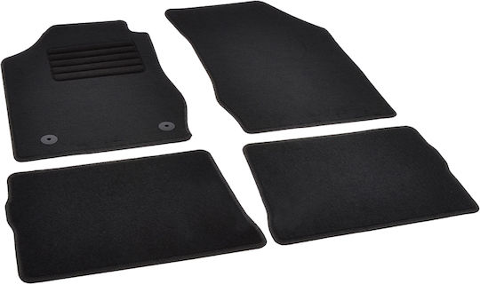 Rigum Set of Front and Rear Mats 4pcs for Renault Thalia 2008 2013 Black