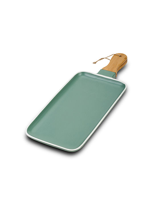 Nava Πιατέλα Σερβιρίσματος Οβάλ από Πορσελάνη Πράσινη 47x18εκ.
