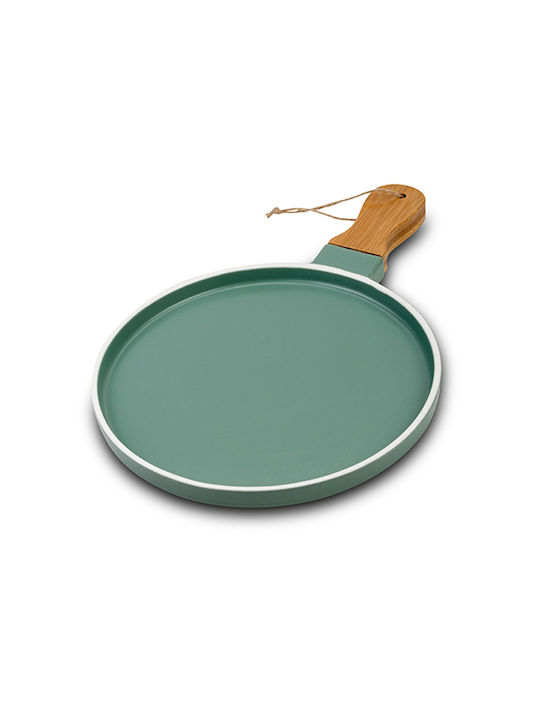 Nava Round Porcelain Serving Platter Green Ø40cm