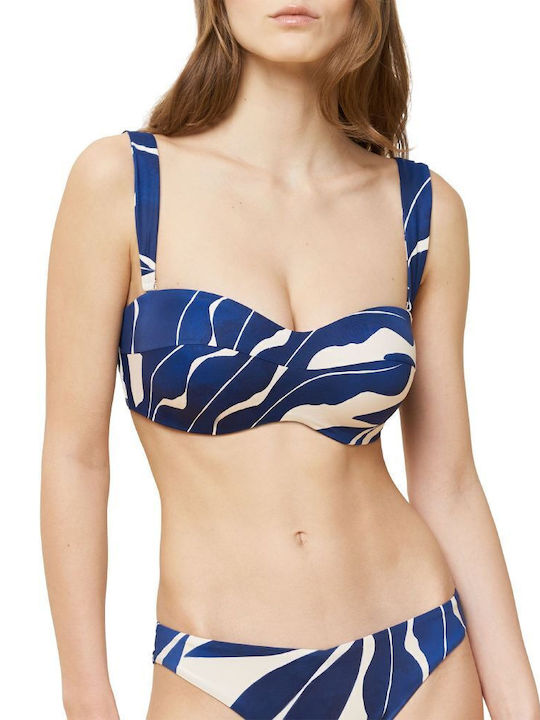 Sports Bra Bikini Top Allure with Adjustable Straps Blue