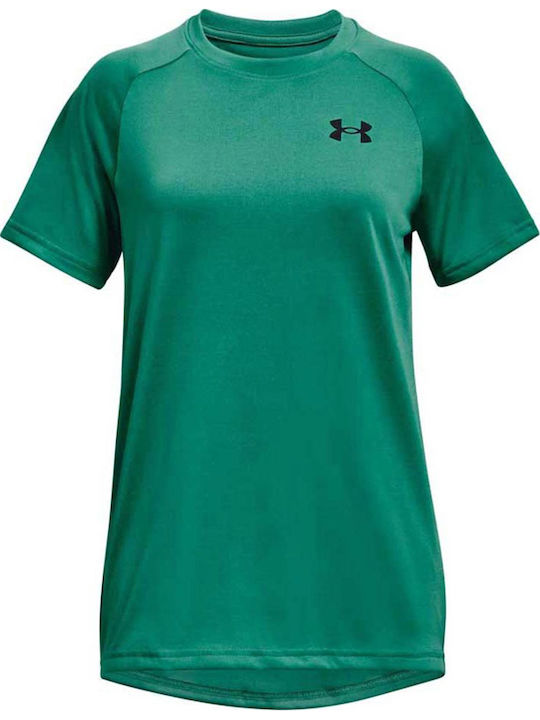 Under Armour Παιδικό T-shirt Πράσινο Tech 2.0