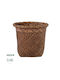 GloboStar Artificial Garden Skiathos Ghiveci Din paie Maro cu suport 26x26x26εκ.