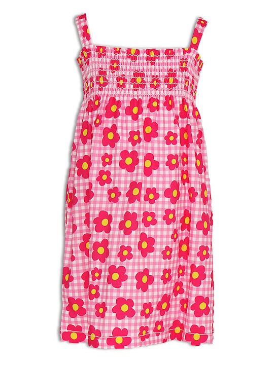 Agatha Ruiz De La Prada Kids Dress Floral Sleeveless Fuchsia