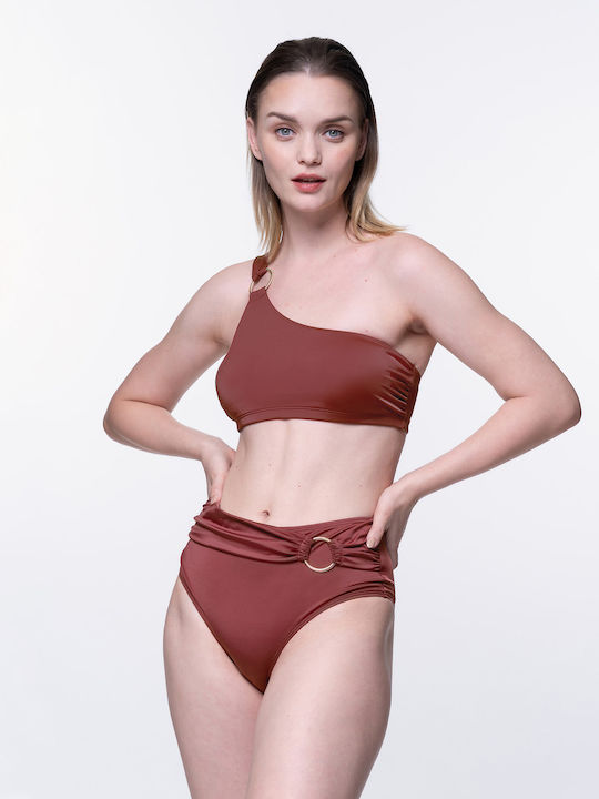 Dorina Azores Bikini με έναν Ώμο & Ενίσχυση Κόκκινο