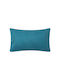 Silk Fashion Decorative Pillow Case A802 Petrol Blue 30x50cm