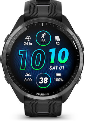 Garmin Forerunner 965 Titanium Waterproof Smartwatch with Heart Rate Monitor (Black/Powder Grey)