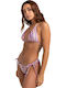 Triangle Bikini Top Sol Searcher with Adjustable Straps Multicolour Striped
