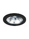 Fos me No115 KITCHEN Metallic Recessed Spot with Socket G4 Black 1pcs