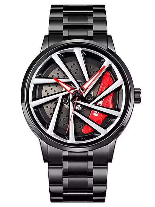 Skmei Digital Men's Watch 46mm Battery With Metal Bracelet Black