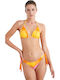 Orange Flower Set Bikini Τριγωνάκι με Αφαιρούμενη Ενίσχυση Πορτοκαλί