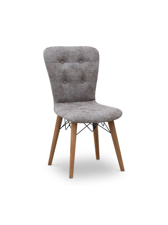 Palmira Dining Room Fabric Chair Gray 47x44x88cm