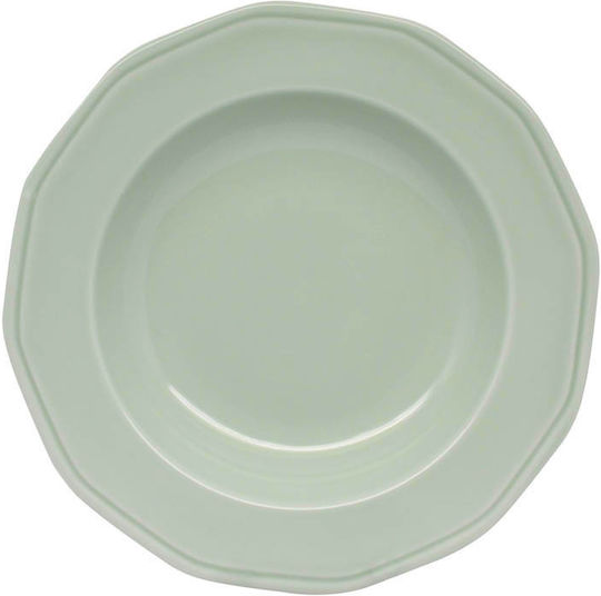 Ankor Premium Classic Farfurie adâncă din Porțelan Verde cu Diametru 23cm