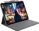 Logitech Flip Cover mit Tastatur Englisch US Oxford Grau (iPad 2022 10,9 Zoll)