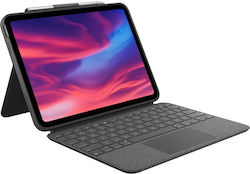 Logitech Combo Touch Flip Cover Plastic cu Tastatură Engleză Marea Britanie Oxford Grey (iPad 2022 10.9'' - iPad 2022 10,9") 920-011441