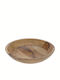 JK Home Decoration Dekorative Schüssel Hölzernes Braun 30x30x6.8cm 1Stück