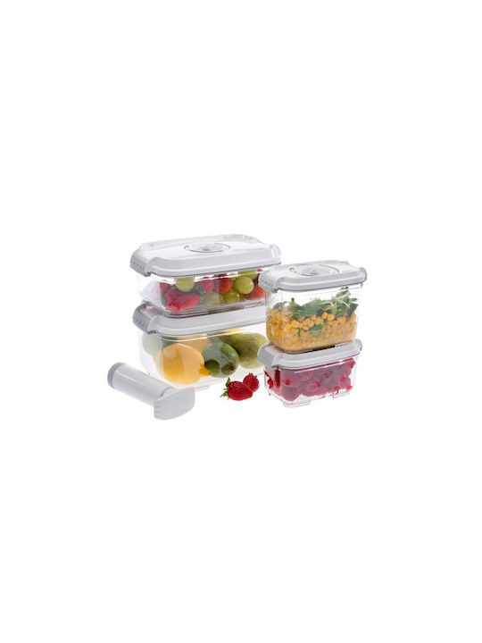 Status Set 5pcs Containers General Use with Airtight Lid Plastic Blue