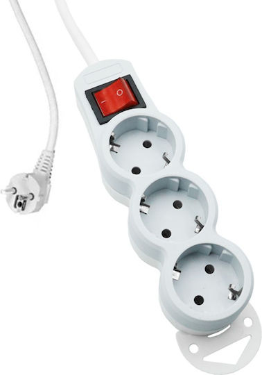 Factory Power Strip with Surge Protection 3 Positions with Switch and Cable 2.3m