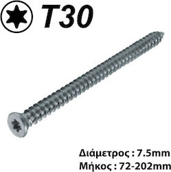 Helix Bolțuri de ciment Torx Metalic cu Diametru M7.5 și Lungime 112mm 100buc