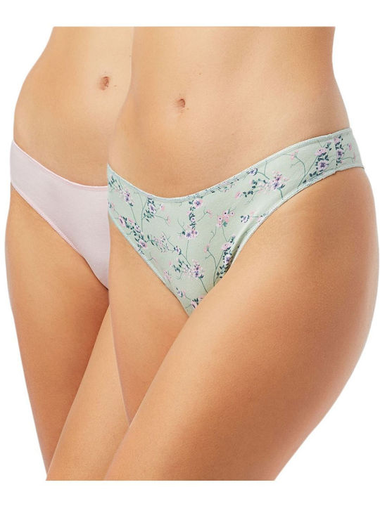 Minerva Modal Fimelle Γυναικεία Brazil 2Pack Μπεζ