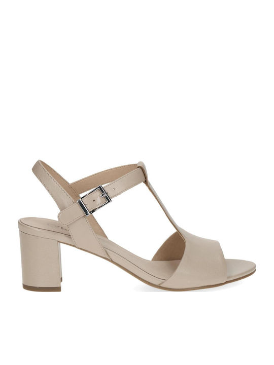 Caprice Leder Sandalen Beige