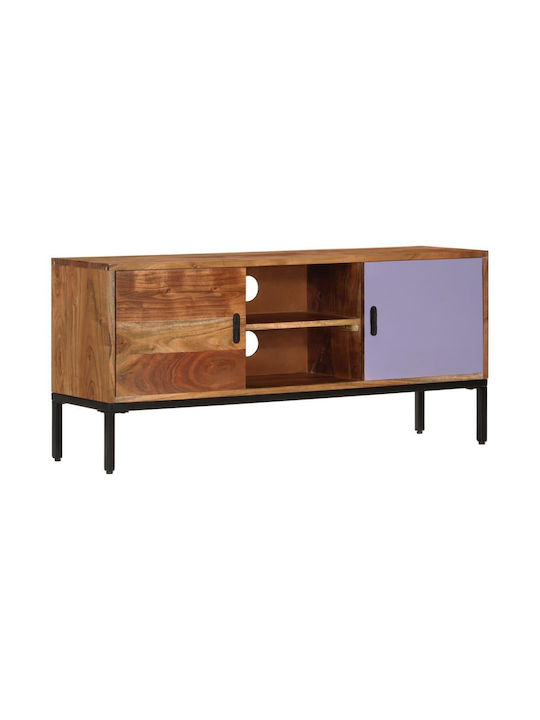 TV Stand from Solid Wood Brown L110xW30xH50cm