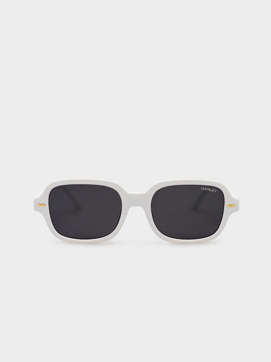 Hanley Artesia Sonnenbrillen mit White Rahmen und Gray Polarisiert Linse
