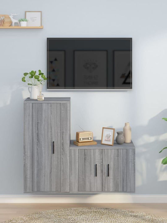 Living Room TV Unit Grey Sonoma L57xW34.5cm