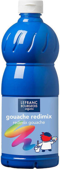 Lefranc Bourgeois Redimix Gouache Tempera Paints 063 Cyan in Bottle 1000ml 1pcs