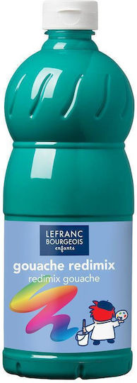 Lefranc Bourgeois Redimix Gouache Τέμπερα Ζωγραφικής 529 Viridian Green σε Μπουκάλι 1000ml