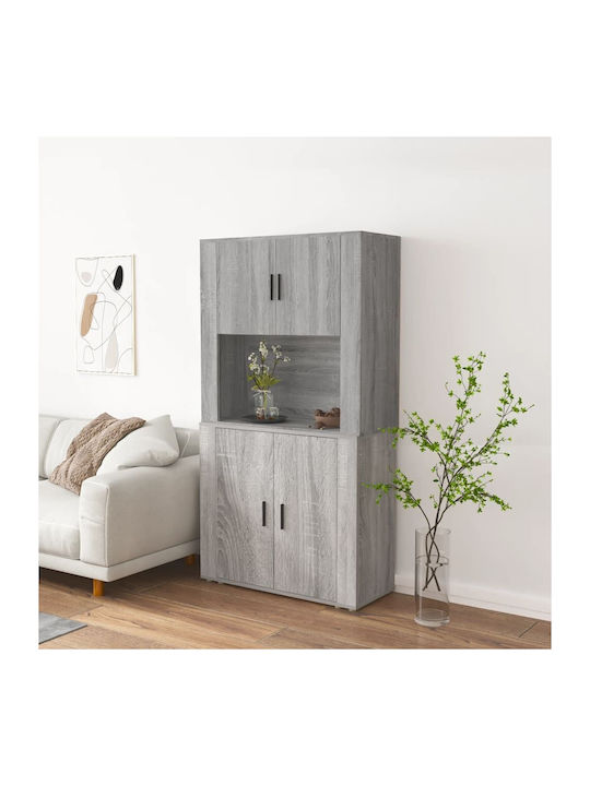 Office Storage Chipboard Closet Gray L80xW33xH70cm