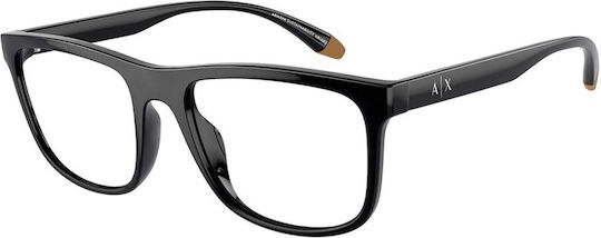 Armani Exchange Kunststoff Brillenrahmen Schwarz AX3101U 8158