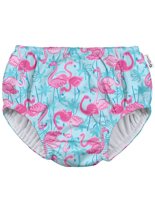 Swimwear - diaper GREEN SPROUTS Eco Pull-Up Swim Diaper Aqua Palm Flamingos GS-721068-6108