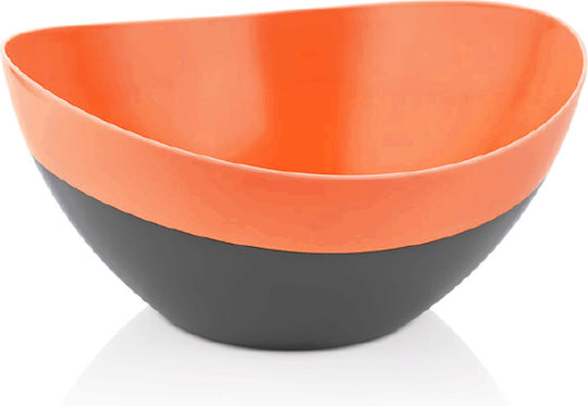 Qlux Qlux Σαλατιέρα Πλαστική Πορτοκαλί 27x25x11cm
