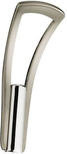 Viobrass Metal Wall Hanger Chrome 4x7.7cm 1pc
