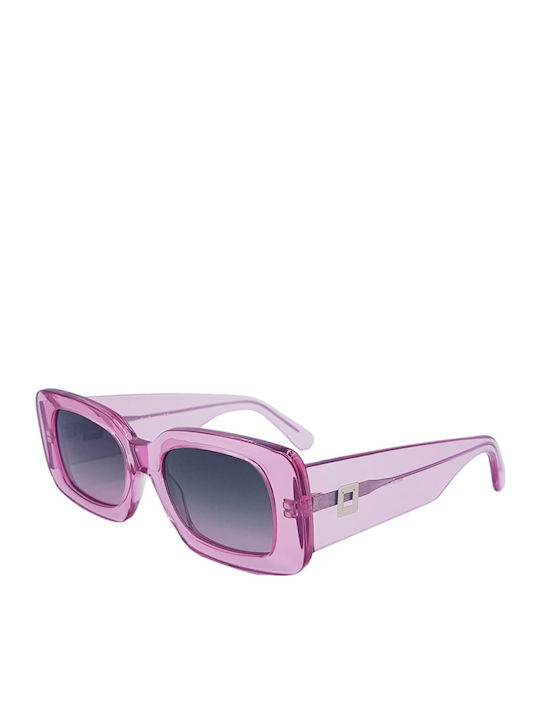 Rebecca Blu RK06 Semi-transparent Women's Sunglasses with Pink Plastic Frame and Gray Gradient Lens RB8799 RK06