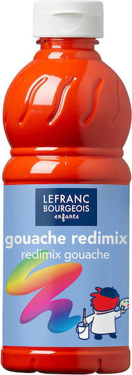 Lefranc Bourgeois Redimix Gouache Tempera Paints 398 Red Vermilion in Bottle 500ml 1pcs