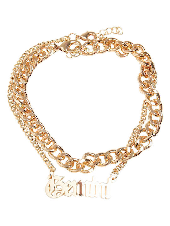 Urban Classics Bracelet Anklet Chain Gemini made of Steel Gold Plated