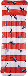 Swim Essentials Red White Whale Kids Inflatable Mattress Red 177cm SWE-