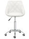 Rotating Chair Visitor with Wheels in White Color 46x44x67cm 4pcs