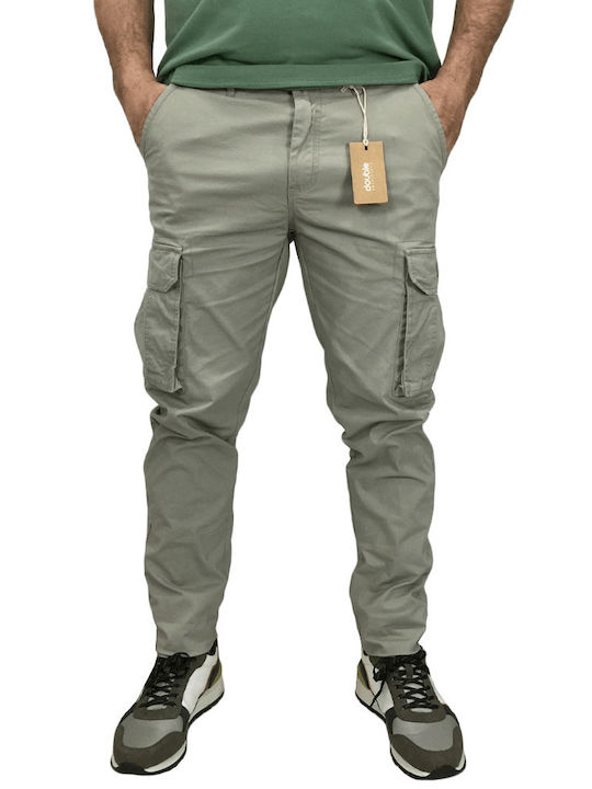 Double Trousers Cargo Elastic Grey/Beize