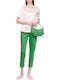 Nicole Women's Fabric Capri Trousers Green
