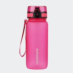 Uzspace Tritan BPA Free Wasserflasche Kunststoff 650ml Rosa Uzspace Tritan BPA Free Wasserflasche Kunststoff 650ml Rosa