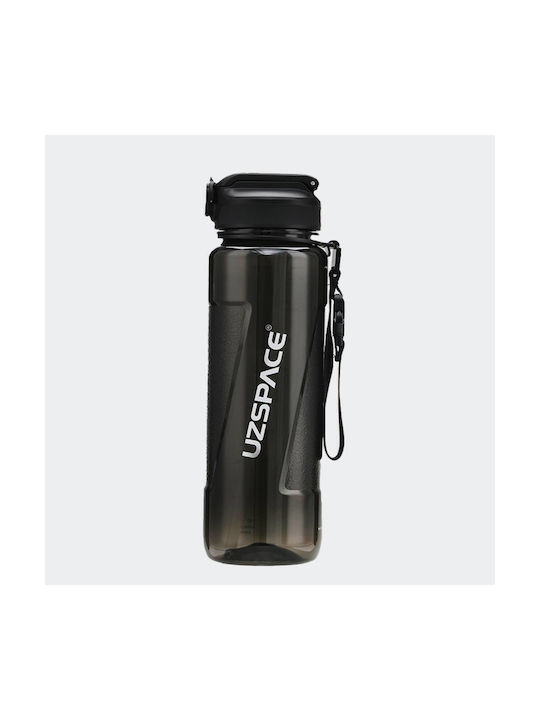 Uzspace Stylish Unique Series Tritan water bottle Αθλητικό Παγούρι 600ml Μαύρο