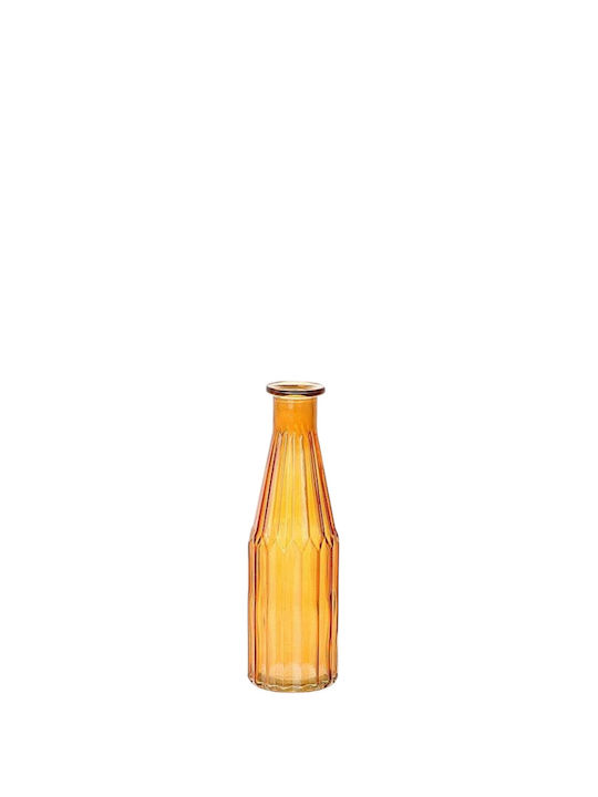 Atmosphera Glass Vase Orange 7.5x7.5x25cm