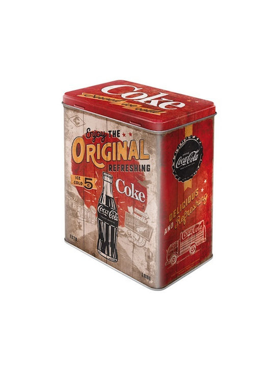 Nostalgic Art Coke 66 Κουτί Γενικής Χρήσης με Καπάκι Μεταλλικό Κόκκινο 17x10x20cm