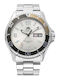 Orient Ανδρικό Ρολόι 42mm Αυτόματο με Ασημί Μεταλλικό Μπρασελέ