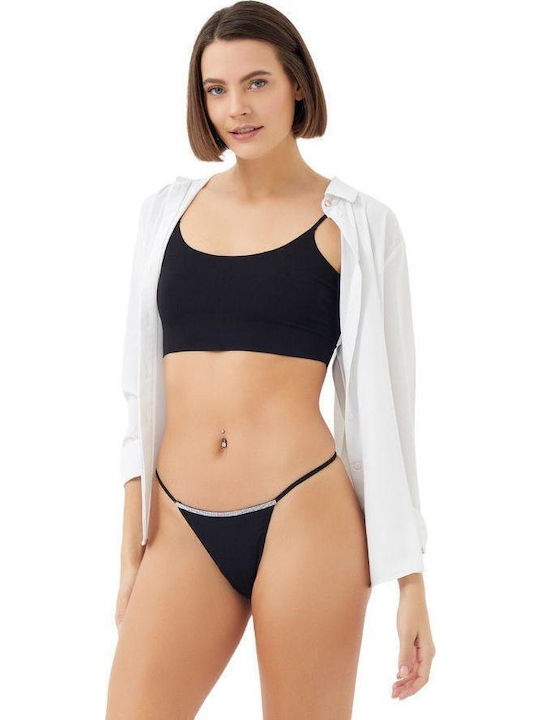CottonHill Damen Zeichenfolge Schwarz