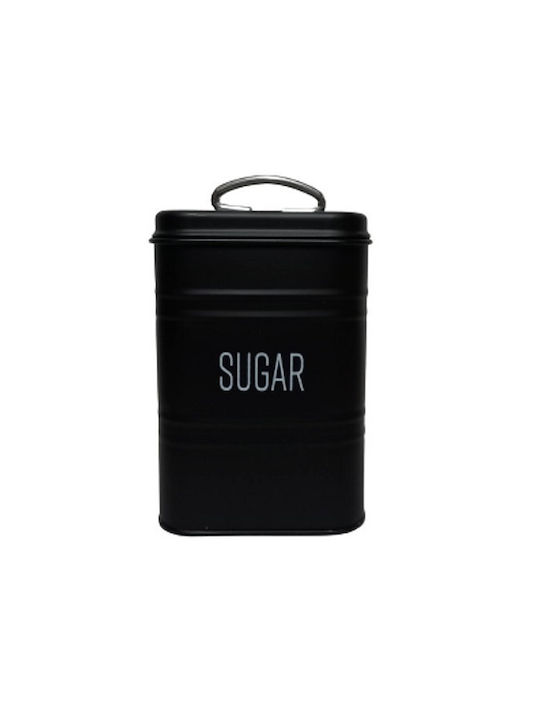 Metallic sugar jar black